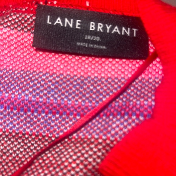 Lane Bryant Women 18/20 Red Fair Isle Holiday Christmas Classic‎ Cardigan - Picture 6 of 7